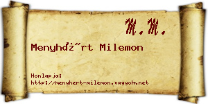 Menyhért Milemon névjegykártya
